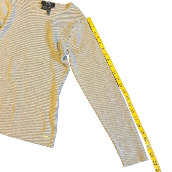 FDJ ‘French Dressing Jeans’ Grey Rib Crew Neck Sweater - Picture 8 of 9